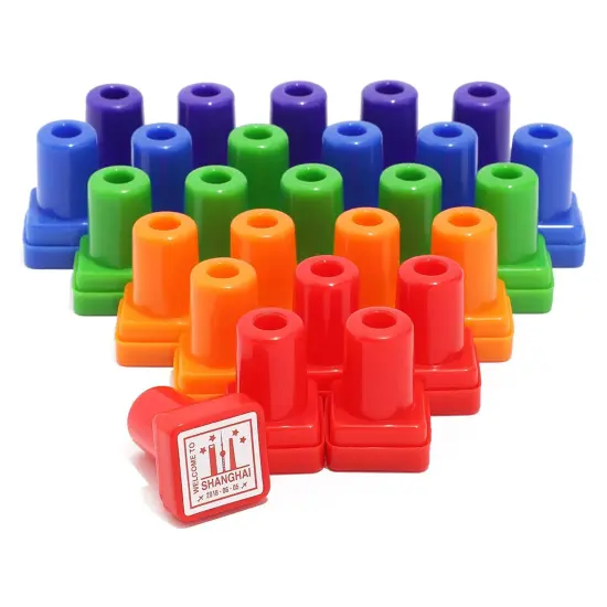 Passport Stamps, City and Country Stamp Set (1 x 1 in, 26 Pieces) Multicolor {7}