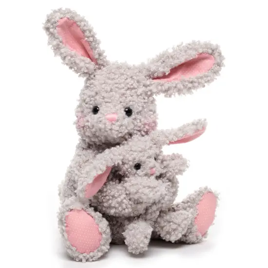 Bearington Bunny Hugs The Bunny Stuffed Animal, 10 Inch Easter Plush Rabbit Stuffed Animal, For Ages 0-14 Pink {1}