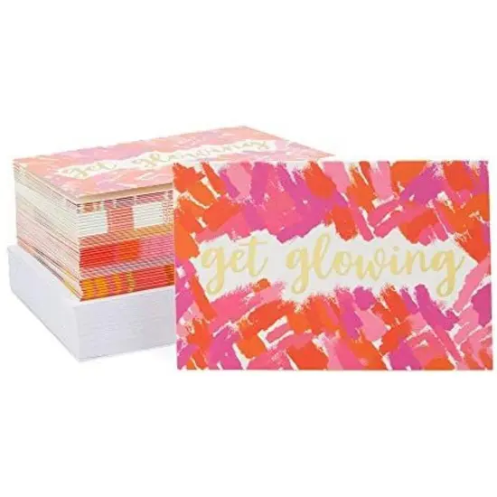 Pink All Occasion Greeting Cards with Motivational Sayings 6 x 4 In, 48 Pack) {4}