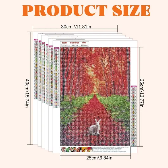 10 Pack Diamond Painting Kits, Landscape Beach Diamond Art Painting for Adults Beginners, DIY Landscape Painting Diamond Art Full Round Diamond Crafts Wall Decor 12 x 16 inches {4}