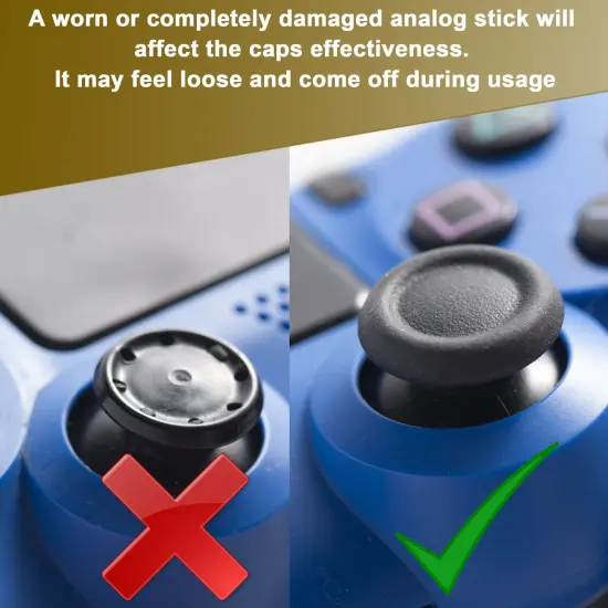 4pcs Black/Blue Silicone Thumbstick Grips Caps Analog by Insten for Xbox 360 Xbox One Sony PlayStation 2 3 4 Controller {6}