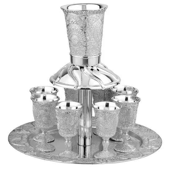 Silver Plated Wine Fountain with Lacquer {1}