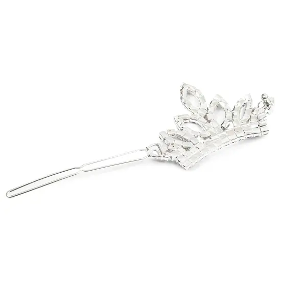 2.5 x 1.4 Inch Dog Crown with White Rhinestone, Small Pet Tiara (2 Pack) {6}