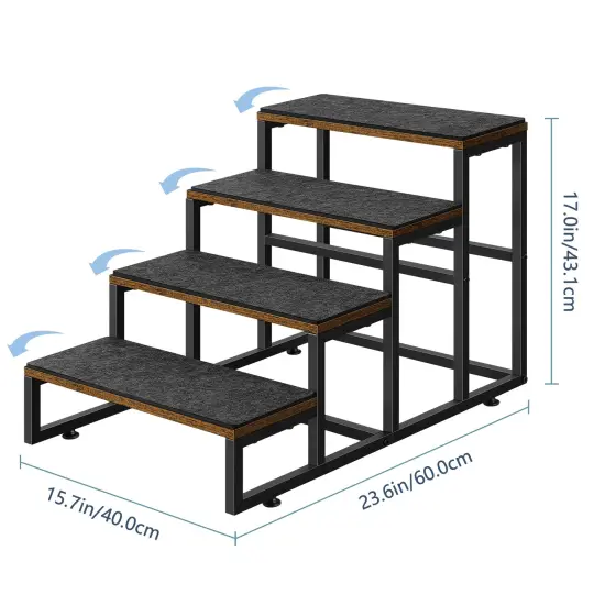 5-Step Non-Slip Dog Stairs for Bed & Sofa &ndash; Heavy-Duty Pet Steps with Felt Pads, Joint-Friendly Design for Small, Senior, or Injured Pets {2}