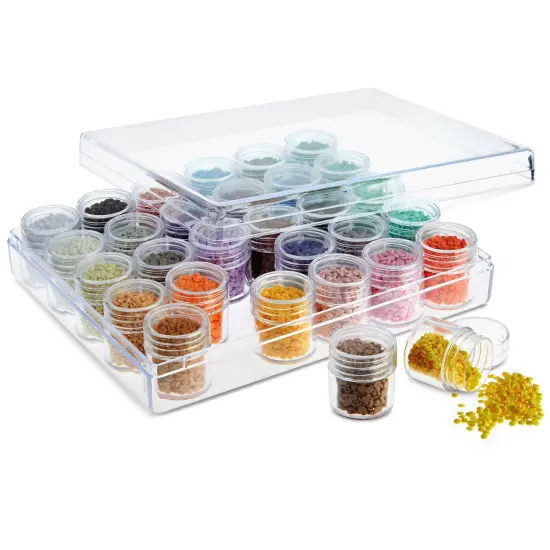3 Pack Clear Bead Organizers and Storage Containers with Lids for Glitter, Arts and Crafts (93 Pieces) {7}