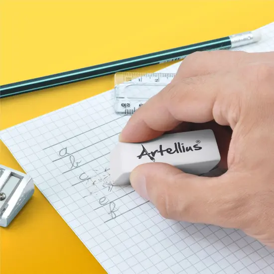 White Erasers Pack of 100 - Large Size Latex & Smudge Free - Bulk School Supplies for Classrooms, Drawing, Teachers, Homeschool, Office, Art Class {3}