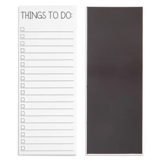 6-Pack Grocery List Magnet Pad for Fridge, To-Do Planner, Things To Buy, Things To Do Shopping Notepad for Locker, Filing Cabinet, Appointment Reminders, Meal Plans (3.5x9 in) White {7}