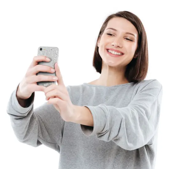 Glitter Case For iPhone SE 2020 (2nd Gen), Iridescent Holographic Stars Style Sparkle Bling Crystal Soft TPU Cover For Teen Girls Womens, by Insten Clear {5}