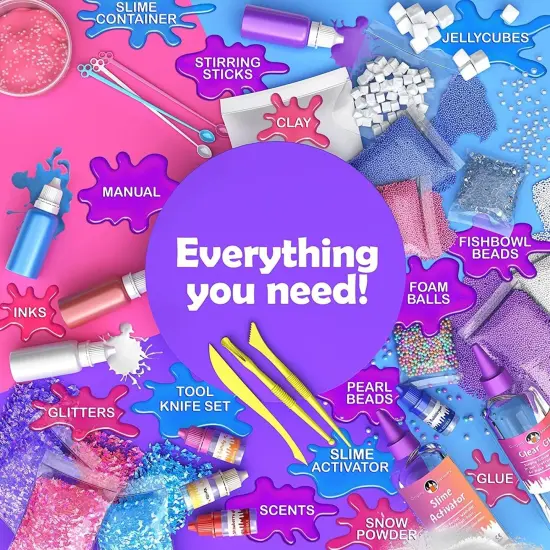 Original Stationery Unicorn Slime Kit, DIY Slime Kit for Girls 7-14 Years to Make Amazing Unicorn Slimes for Girls and Glow in The Dark Slimes, Fun Family Activity, Gifts for Easter and Birthdays {4}