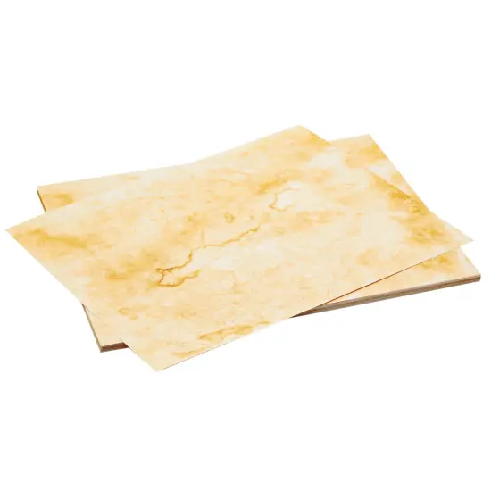 48 Sheets Vintage Style Aged Paper for Writing Letters, Scrapbooking, Invitations, Certificates, Crafts (8.5x11 In) Brown {7}