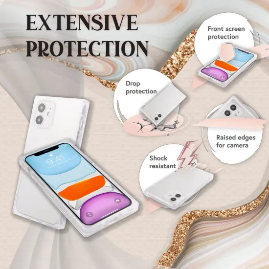Insten Case for iPhone 12 Mini Case 5.4 Inch, Soft TPU Protective Cases with Reinforced Corners, Shock Absorption, Crystal Clear Slim Cover for Women Girls {2}