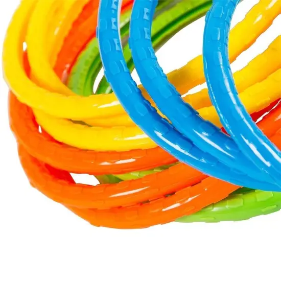 BLUE PANDA 12 Pack Pool Rings for Kids and Teens Ages 3-14 - Under Water Swim Dive Rings, Multicolored Summer Sinking Pool Toys (6 in) {7}