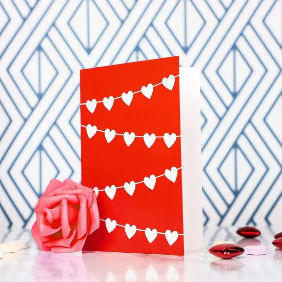Valentine&rsquo;s Greeting Cards, Blank Heart Patterned Cards with Red Envelopes (4 x 6 In, 36 Pack) Multicolor {2}