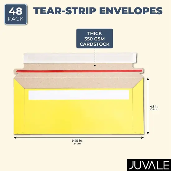 Tear-Strip Yellow Envelopes (48 Pack) {2}
