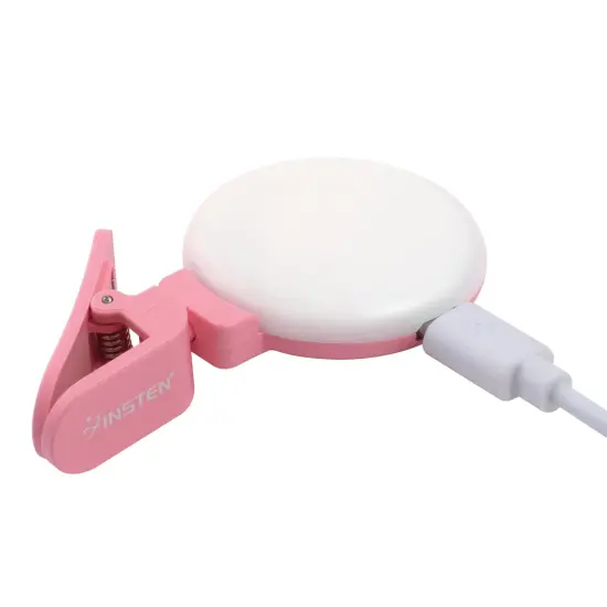 2" Mini Ring Light for Photography and Video, 20 LED Bulbs, 3 Modes, 360 degree, Pink {6}