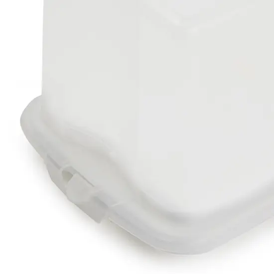 Plastic Bread Keeper Box, Storage Container for Kitchen (14.5 x 5.75 x 6.25 In) White {5}