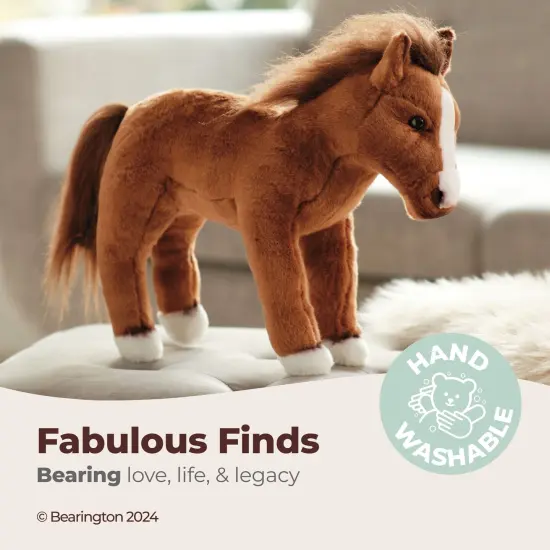 Bearington Blaze Plush Stuffed Animal Brown Horse 13.5 inches, For Ages 1-14 {3}