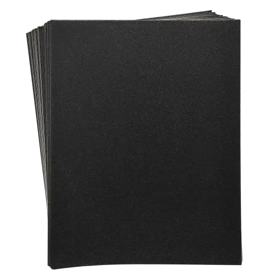 30 Sheets Black Glitter Cardstock Paper for DIY Crafts, Card Making, Invitations, Double-Sided, 300gsm (8.5 x 11 In) {1}