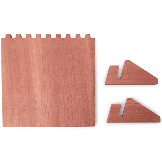 Wood Necklace Display Stand, Jewelry Organizer (10.3 x 9.38 x 5.5 Inches, 2 Pack) Brown {7}