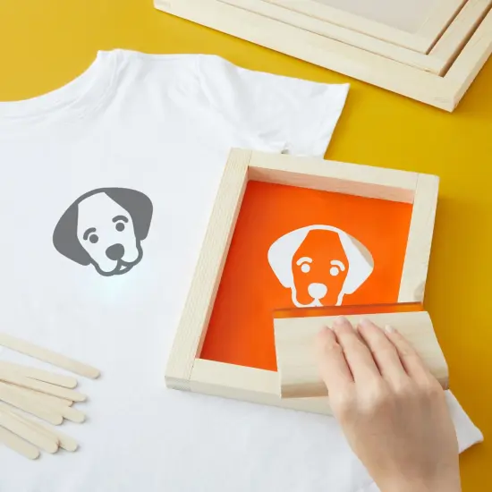 3 Pack Wood Silk Screen Printing Frame Kit for Beginners and Kids, 8x10 Wood Frame, 110 White Mesh Brown {2}