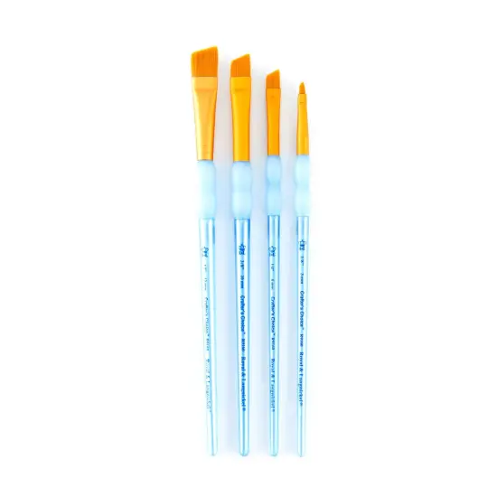 RCC 214 | Crafter's Choice&trade; 4pc Golden Taklon Angular Brush Set {3}