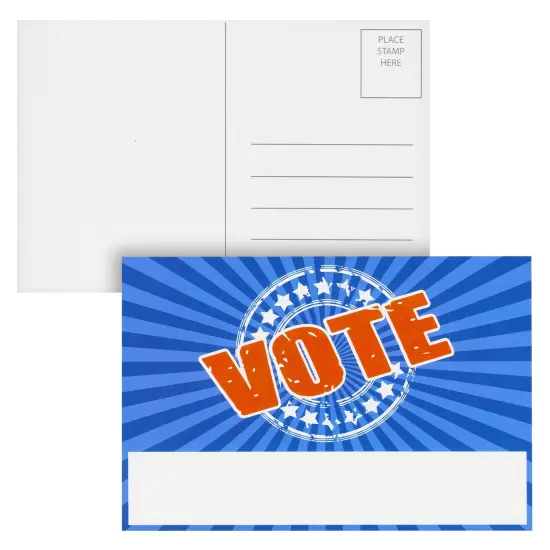 120 Pack Patriotic Postcards for Voters, 3 Red White Blue American Flag Designs for Election Day, Get Out the Vote Cards (4x6 In) {6}