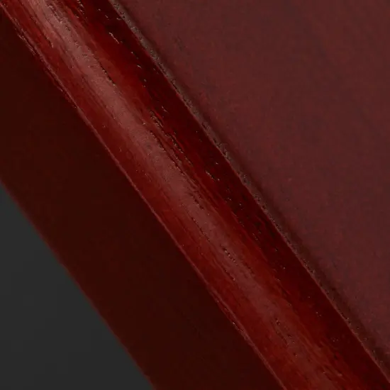 Large Flag Box Display Case for Burial Flag, Veterans, Triangle Holder for a Folded 5' x 9.5' Military Flag with Wall Mount and Glass Front (Cherry Wood Finish, 24.7 x 12.4 x 3.5 In) Brown {6}