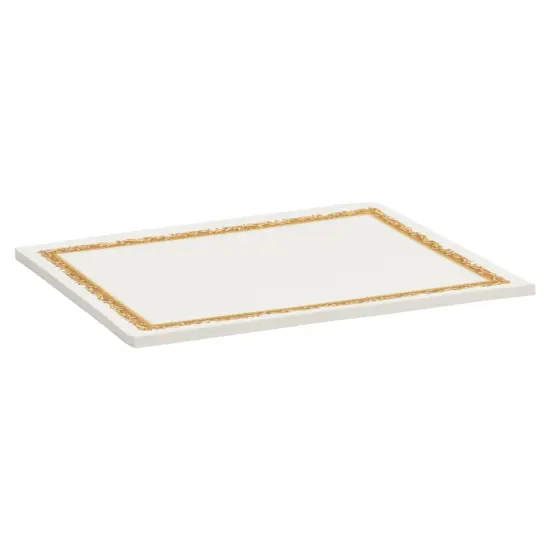 48 Pack White Award Certificate Paper with Gold Foiled Metallic Border, Blank Certificate Sheets, 2025 Graduation Diploma Award Papers for Printer, 8.5 x 11 in {5}