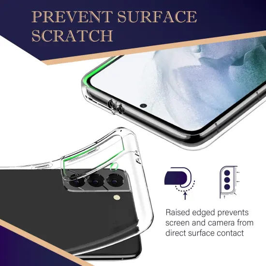 Insten Clear Case For Samsung Galaxy S21 Plus 5G 6.7 inch Soft TPU Phone Case, Shock Absorbing Anti-Scratch Protective Cover {3}