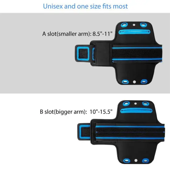 Insten Running Armband Cell Phone Holder for iPhone 13 Mini/12 Mini/SE (3rd 2nd Gen) up to 5.5") Black {3}