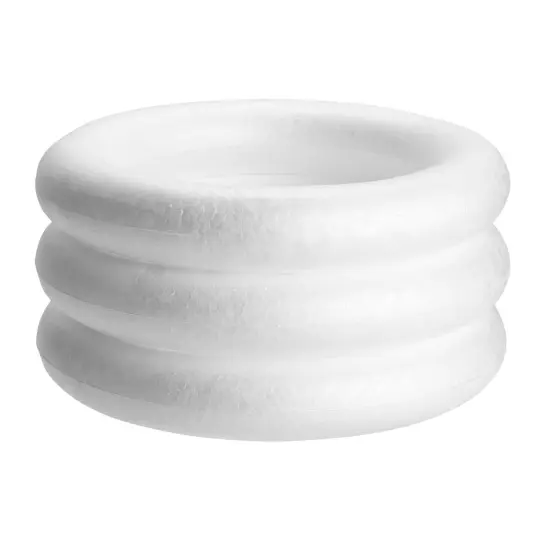 3 Pack Foam Wreath Forms, 12 Inch Round Foam Rings for Crafts, DIY Projects, Holiday Decor White {6}
