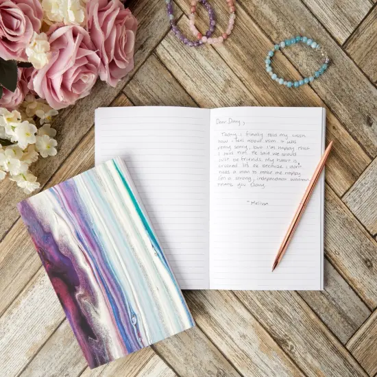 Marble Soft Cover Journals, Lined Pages, 80 Sheets Each (5.25 x 8.25 In, 2 Pack) Multicolor {2}