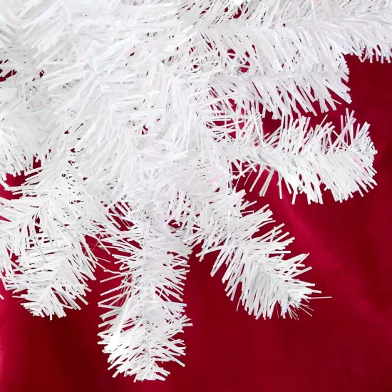 4ft Pre Lit Christmas Tree Mini Artificial Tree with Twinkling LED Lights for Bedroom or Apartment White {4}