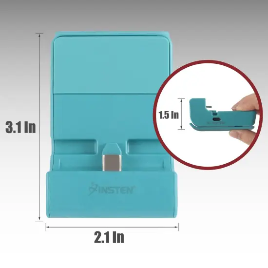 Insten For Nintendo Switch & OLED Model & Switch Lite Charging Dock, Adjustable Docking Station with USB C Port, Turquoise Blue {7}