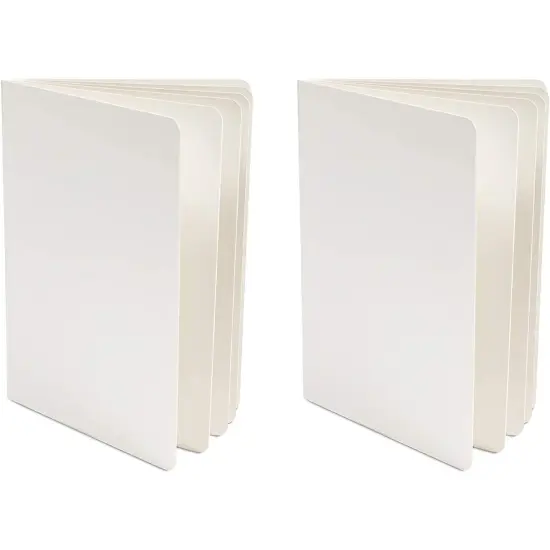 Blank Board Book for Kids, Hardcover (White, 8 x 11 In, 2 Pack) {1}