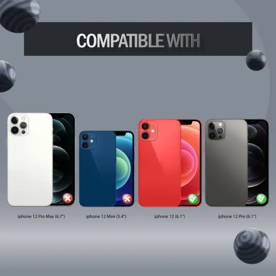 Insten Case Compatible With iPhone 12 Pro & iPhone 12 Case 6.1 inch, Translucent Matte Hybrid Hard Back Flexible TPU Bumper, Anti-Shatter Anti-shock Drop Protection, Wireless Charging, Navy Blue {7}