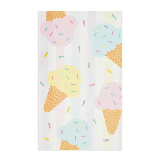 Ice Cream Party Favor Bags for Kids Birthday Decorations (36 Pack) White {6}