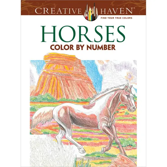 Creative Haven: Horses Coloring Book-Softcover {1}