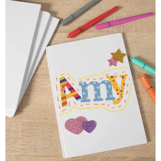 6 Pack 7x10 inch White Blank Hardcover Books for Kids to Write Stories, Unlined Scrapbook and Journal - 18 Sheets/36 Pages Each {2}