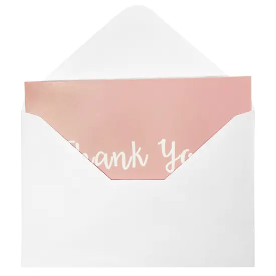 48 Pack Thank You Cards with Envelopes Bulk for Weddings, Baby Showers, Business, Graduation - 6 Floral Designs (Pink & Sage Green, 4x6 In) {5}