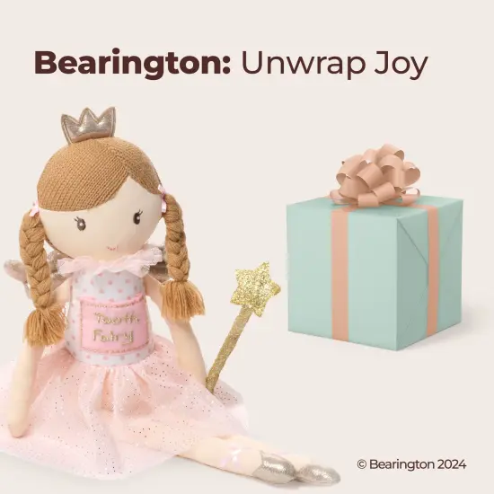 Bearington Pixie Soft Plush Tooth Fairy Doll, 14 Inches, For Ages 3-14 Pink {5}