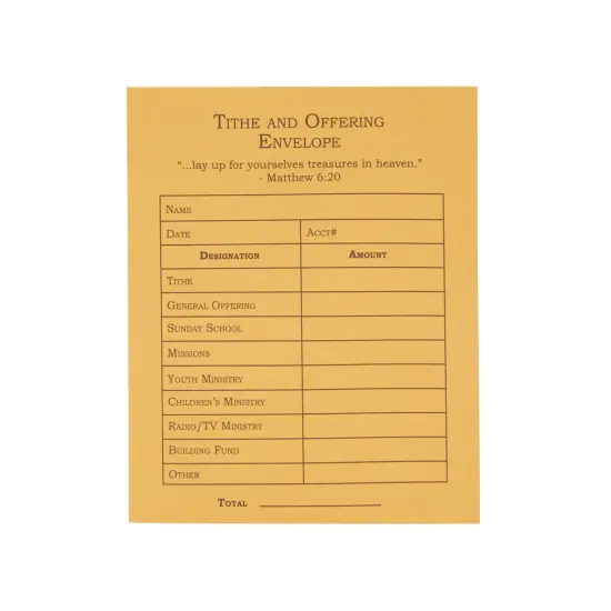 Tithe and Offering Envelopes for Church & Donations (500 Pack Case, 5.5 x 4.5 Inches) Yellow {5}