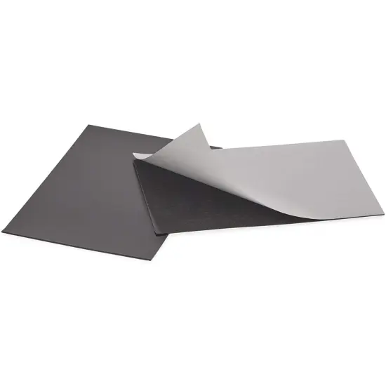 Magnetic Sheets with Adhesive Backing, Flexible Peel and Stick (4 x 6 in, 24 Pack) Black {6}
