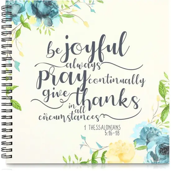 Faithful Finds Spiral Bound Prayer Notebook, Christian Devotional Bible Journal for Women, 60 Sheets/120 Pages (8.8 x 8.5 In) - Daily Prayer Journal for Woman - Spiral Prayers Journals White {1}