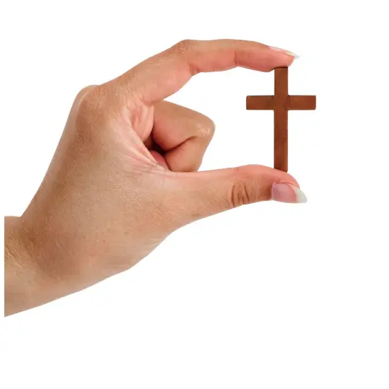 50 Pack Bulk Small Cross Set for Crafts, Wooden Cross Charms for Christian Baptism, Easter, First Communion, Rosary (1 x 2 In) {7}