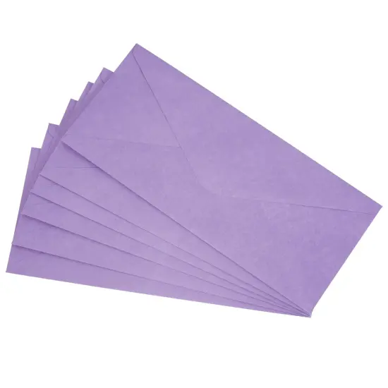 200 Pack #10 Purple Colored Envelopes Bulk - Gummed Seal Letter Size for Party Invitations, Business Mailing, Checks, Holidays, Greeting Cards, Thank You Notes (4.1in x 9.5in) {6}