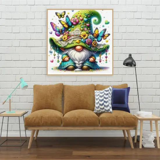 Gnome Diamond Art Kits for Adults Beginners, 5D DIY Spring Butterfly Diamond Painting Kits Full Round Drill {5}