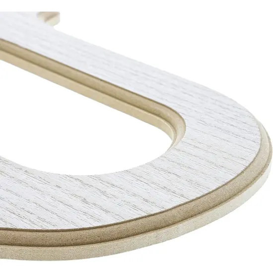 Wood Wall Decor, Wooden Letter U (12 in) White {6}