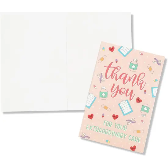 Nurse Appreciation Thank You Cards with Envelopes, 6 Designs (4 x 6 In, 24 Pack) Multicolor {4}