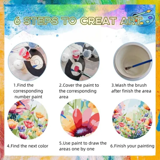 Paint by Numbers Kit for Adults Crafts,Beginners Paint by Number Butterfly, DIY Artwork on Canvas Acrylic Paint by Numbers Kits {4}